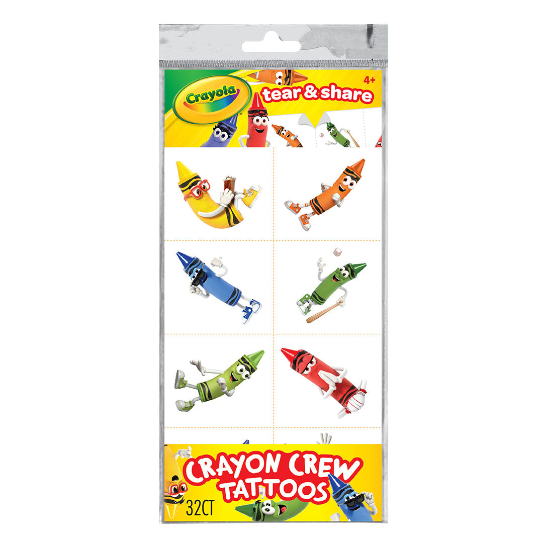 Crayola Crayon Crew Tear and Share Tattoos