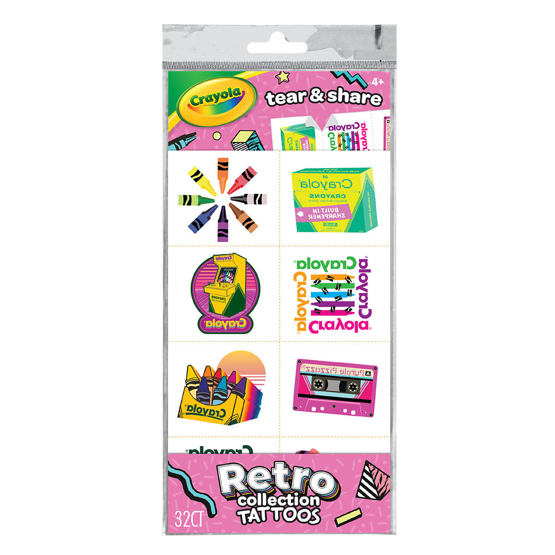 Crayola Retro Tear and Share Tattoos