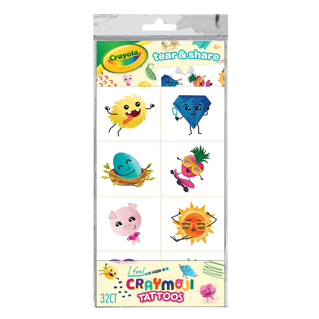 Crayola Craymoji Tear and Share Tattoos