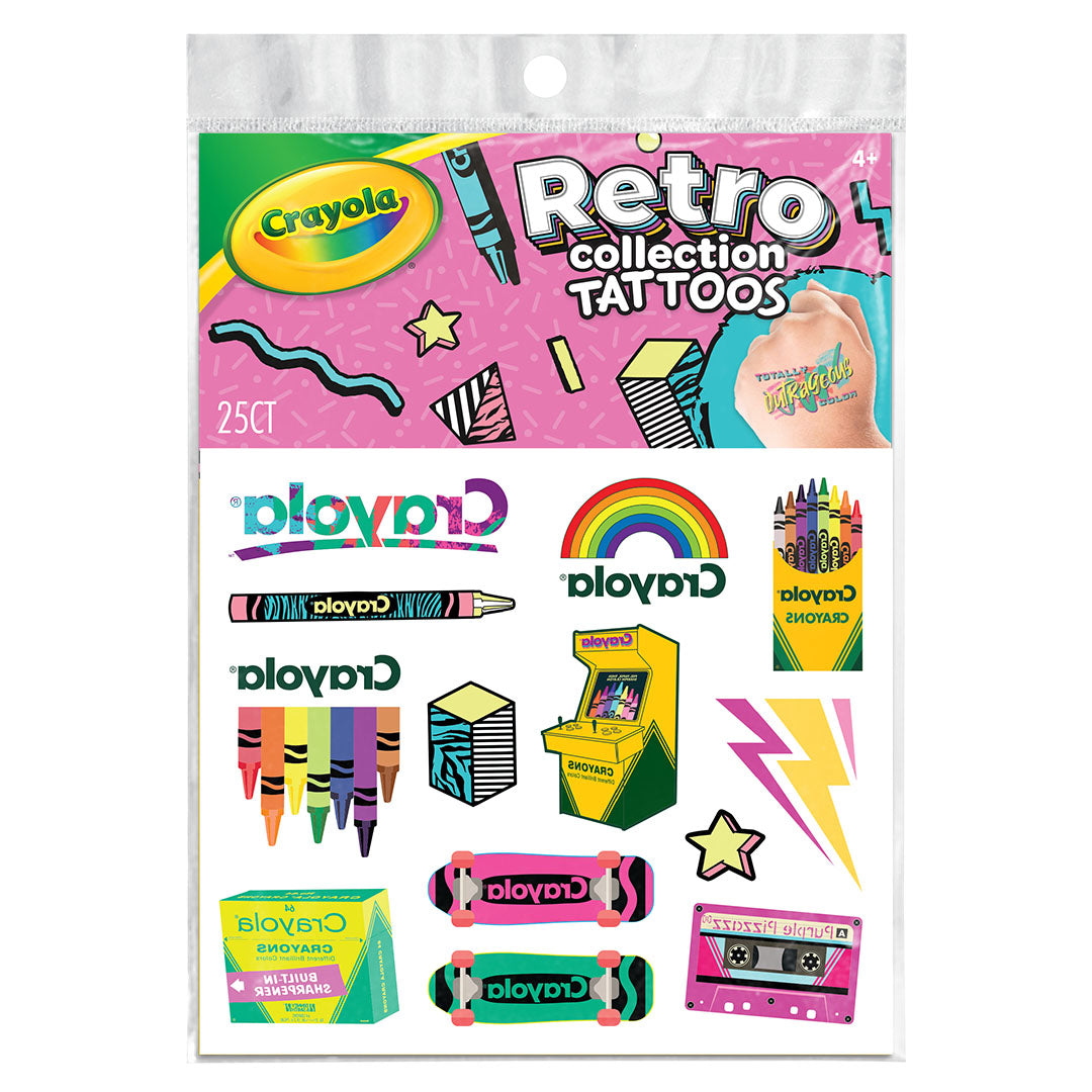 Crayola Retro Colors Bag of Tattoos