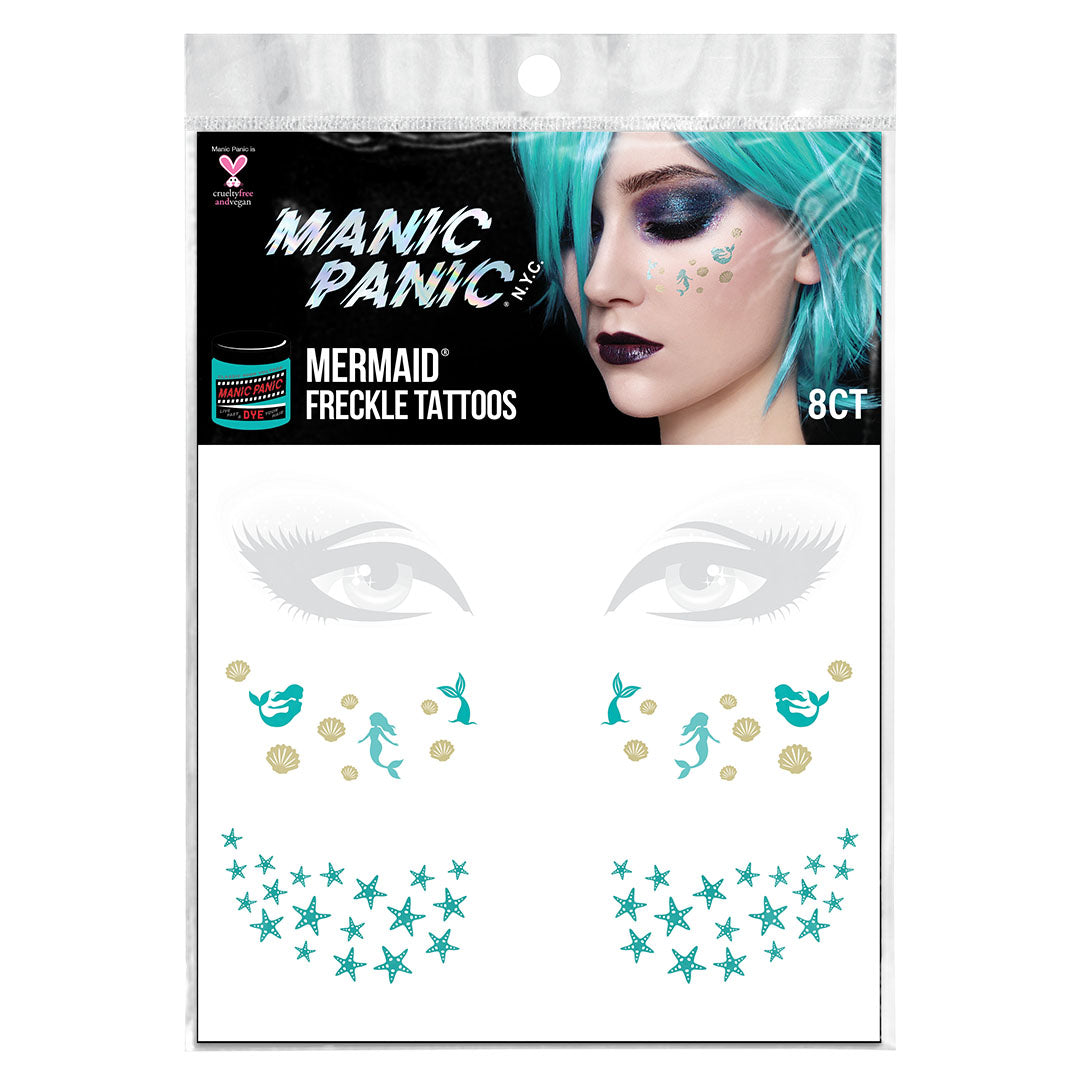 Manic Panic - Mermaid Freckle Face Costume Tattoo
