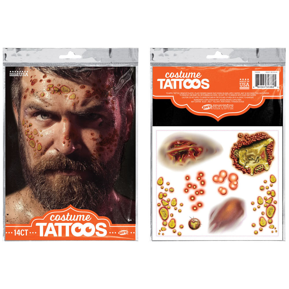 Scars and Stiches Costume Tattoos Assortment